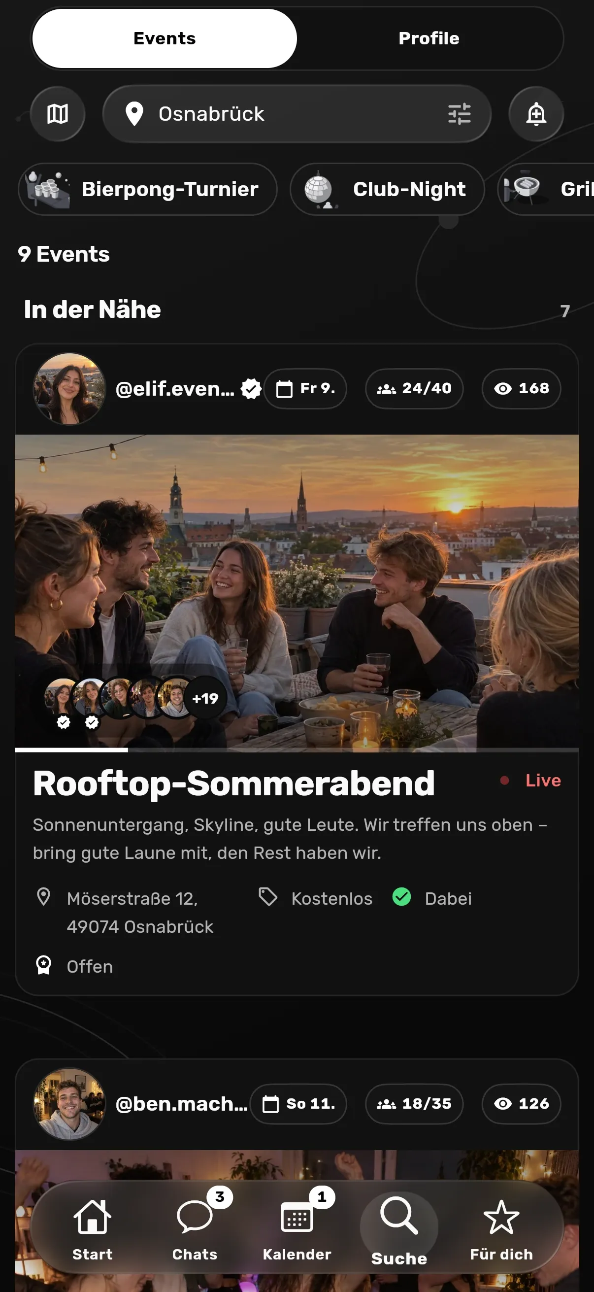 Startseite mit Events in der Nähe von Osnabrück